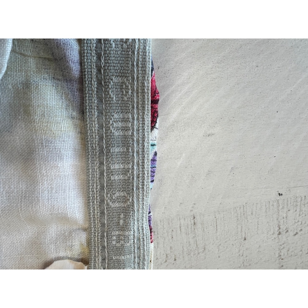 Vintage Gene Ewing Bis Linen Midi Skirt Architectural Building Print White L - Picture 5 of 7